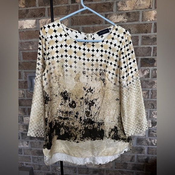 Piazza Sempione Women’s Silk Blouse Size EU 46 (US 12) Made in Italy - Picture 3 of 11